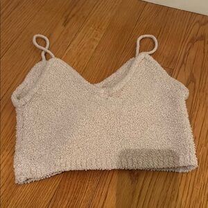 Garage Cream Sleeveless Crop Camisole